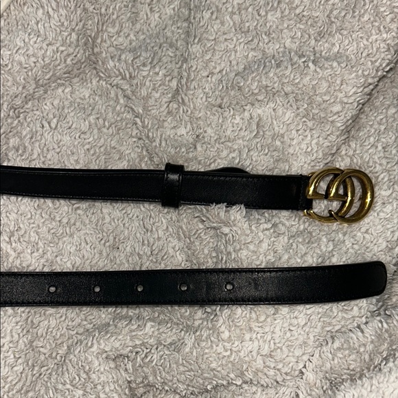 COPY - Gucci Black Leather Belt with Gold Buckle - Picture 4 of 5